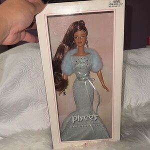 Barbie 2004 Vintage Pisces Doll in Glittering Teal and Silver Gown